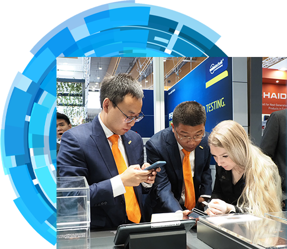 Exhibitor displays new product